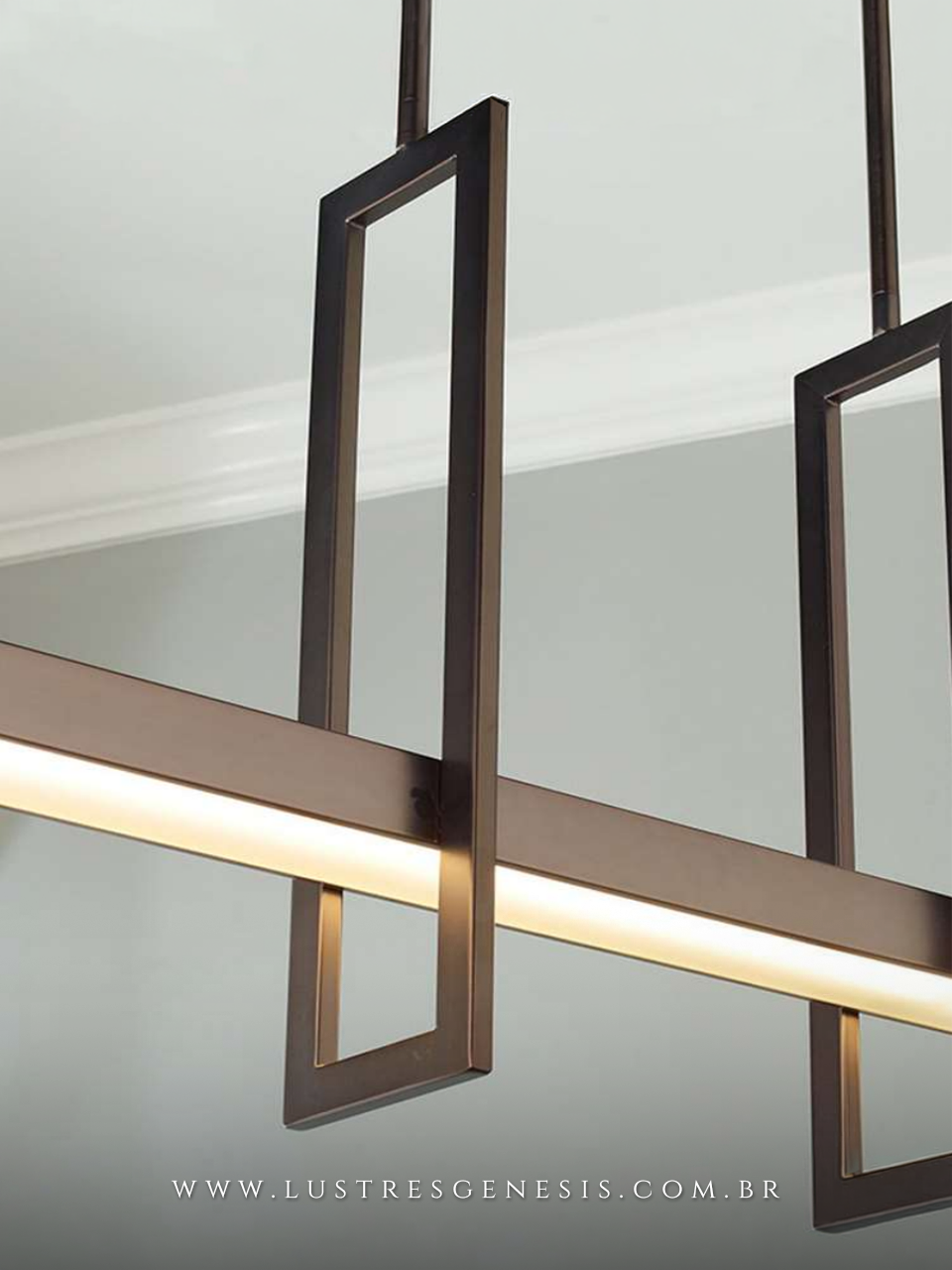 Lumin&aacute;ria de Teto R&uacute;stica 60cm - Estilo Contempor&acirc;neo